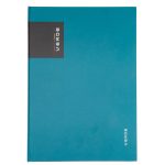 Jegyzetfüzet, notesz A/4, keményfedeles, 96 lapos, vonalas, VERDE, petrol színű