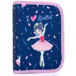 Balerina tolltartó klapnis, üres, sötétkék-rózsaszín