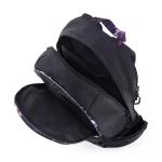 OXY Zero hátizsák, iskolatáska, 3 rekeszes, 47x32x18cm, Flowers, fekete