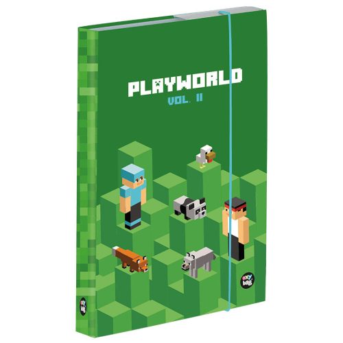 Minecraft mintás füzetbox A/5, jumbo, playworld 2, zöld