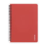 Spirál füzet A/5, vonalas, 60 lapos, műanyag borítóval, VERDE, többféle szín