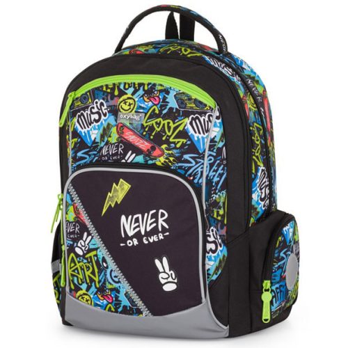 OXY GO ergonómikus hátizsák, iskolatáska, 39x29x20cm, Funny boy, fiús