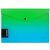 Irattartó tasak A/4, patentos, műanyag, OMBRE, zöld-kék