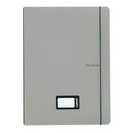   OXYbook füzet A/4, 40 lapos, vonalas, PASTELINI, pasztell szürke