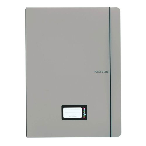 OXYbook füzet A/4, 40 lapos, vonalas, PASTELINI, pasztell szürke