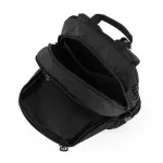 OXY Sport hátizsák, iskolatáska beledobálós tolltartóval, 3 rekeszes, 46x32x16cm, Black, fekete