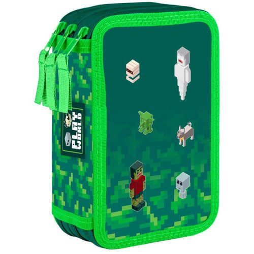 Minecraft mintás tolltartó 3 emeletes, üres, OXY 2026, Playworld