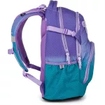 OXY Ombre hátizsák, iskolatáska, 4 rekeszes, 43x32x20cm, Blue - Pink, lila-rózsaszín