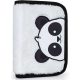 Panda tolltartó klapnis, üres, plüss, fehér