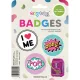 Öntapadós jelvényszett OXY Sherpy hátizsákhoz, 3 db/szett, OXY Sherpy Crazy Badges, lányos