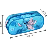 Stitch tolltartó, beledobálós, ovális, 9,5x22,5x9cm, Lilo & Stitch