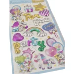 Matrica 9x17cm, pufi, party dekor