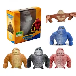   Gorilla antistressz játék, squishy, 8x8x3cm-es dobozban, többféle
