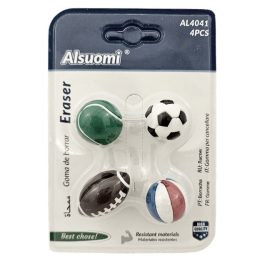 Radír labdák, 4 db/szett, 2-3cm, AL4041