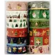 Karácsonyi washi tape 12 db/csomag, AL4210, zöld-piros-fehér-kék