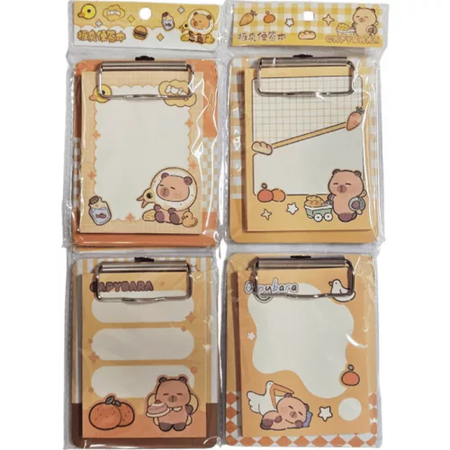 Kapibara notesz felirótáblával, 10x13cm, többféle változat