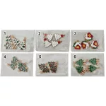 Karácsonyi medálok, kb. 1,5-2 x 1,5cm, 4 db/csomag, többféle változat