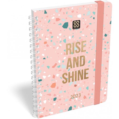 Lizzy Calendar heti tervező, B6 spirál, 2023, Cornell Terrazzo Pink