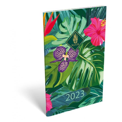 Lizzy Calendar zsebnaptár, heti, A6, tűzött, 2023, Xlook Jungle