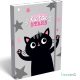 Cicás füzetbox A/5, Kittok Stars, fekete cica