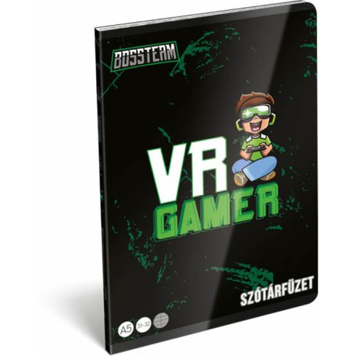 Bossteam VR Gamer tűzött füzet A/5, 40 lap szótár