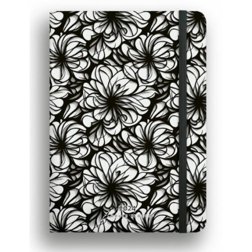 Dolce Blocco Secret Diary, napi tervező, B6, 2024, B6 Black Swirl