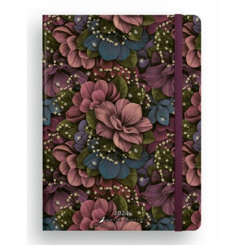 Dolce Blocco Secret Bullet Journal napló, notesz, A5, Midnight Flowers