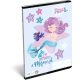 Mermaid tűzött füzet A/5, 40 lap sima  Sweet