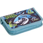 Cápás tolltartó, klapnis, üres, 19x13x4cm, Lizzysuli, Shark attack