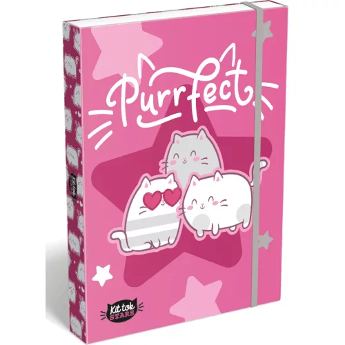 Cicás füzetbox A/4, Lizzysuli, Kittok Stars Purrfect