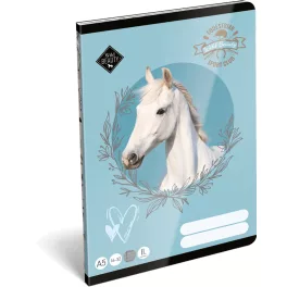   Lovas tűzött füzet A/5, 32 lap vonalas 2.osztály (16-32), Lizzysuli, Wild Beauty Sport Club