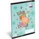 Kapibara tűzött füzet A/5, 32 lap vonalas (21-32), Lizzysuli, Lollipop Capybara