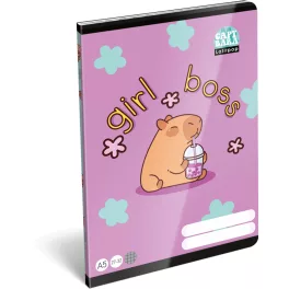   Kapibara tűzött füzet A/5, 32 lap kockás (27-32), Lizzysuli, Lollipop Capybara