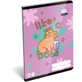   Kapibara tűzött füzet A/5, 32 lap sima (20-32), Lizzysuli, Lollipop Capybara
