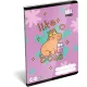 Kapibara tűzött füzet A/5, 32 lap sima (20-32), Lizzysuli, Lollipop Capybara