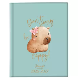   Plan All diák tervező, A/6, mini, heti, 2026.aug.-2027.jún., Perfect, Don't worry be cappy!