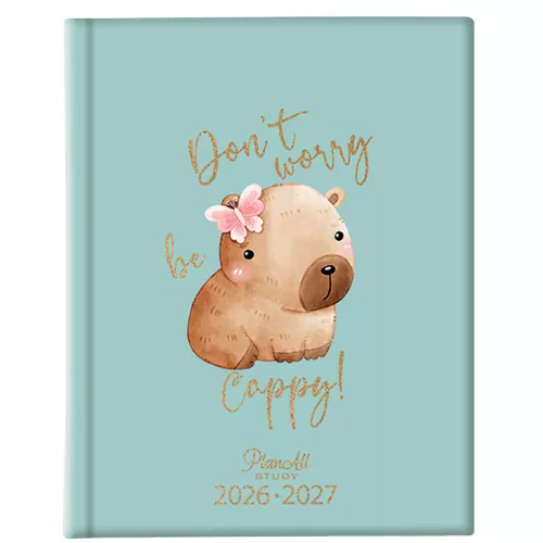 Plan All diák tervező, A/6, mini, heti, 2026.aug.-2027.jún., Perfect, Don't worry be cappy!