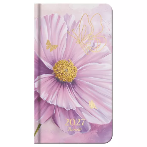 Bertelli zsebnaptár, heti, 9,5x17cm, 2027, Floral baroque - Laugh