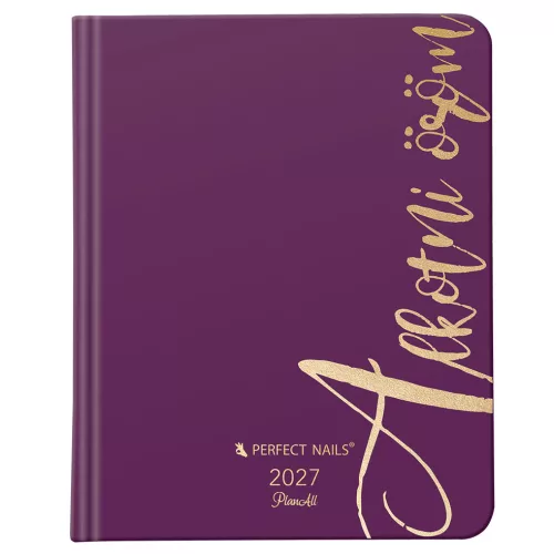 Plan All classic tervező, B/5, heti, 2027, Perfect nails aura
