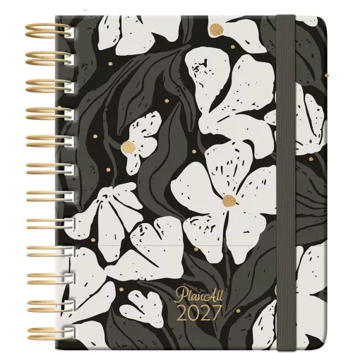 Plan All midi tervező, B/6, heti, spirál, 2027, Art garden - Feat