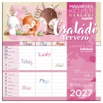 Lizzy Calendar mágneses, kétheti tervezőnaptár, 22x22cm, 2027, Családi tervező 