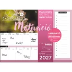 Lizzy Calendar mágneses, kétheti tervezőnaptár jegyzettömbbel, 30x22cm, 2027, Motiváció 