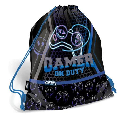 Gamer tornazsák 33x43cm, Lizzysuli, Esport Gamer on Duty