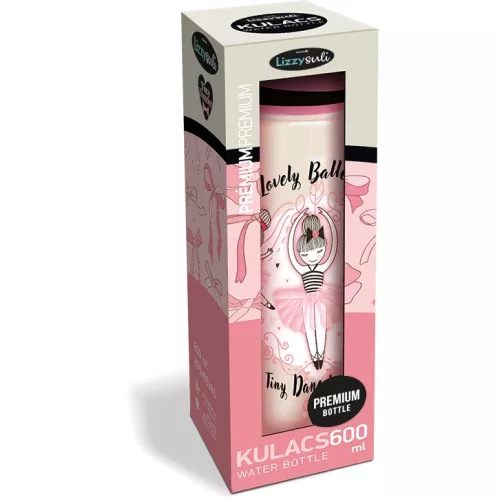 Balerina kulacs, 600 ml, prémium, Lizzysuli, Tiny Dancer Lovely Ballerina