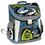 Cápás prémium csatos iskolatáska szett tolltartóval és tornazsákkal, Lizzysuli, Shark attack