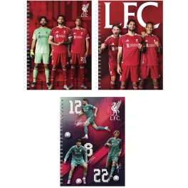   LIVERPOOL focis spirál füzet A/5, vonalas, 70 lap, többféle