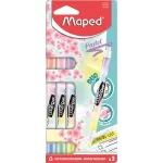Szövegkiemelő készlet, 3/6 db-os, kétvégű, 1-5 mm, Maped Fluo Peps Duo, 6 különböző pasztell szín