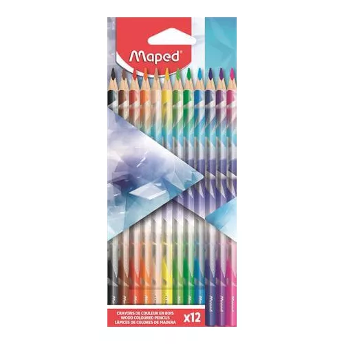 Színes ceruzakészlet 12 db-os, Maped Arctic jégvilág, háromszög test