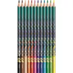 Színes ceruzakészlet 12 db-os, Maped Dragon sárkány, háromszög test