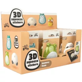 3D squishy matricák, MFP, 3 féle (bagoly, béka, panda)